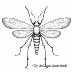 Realistic Longhorn Beetle Coloring Pages 1