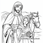 Realistic Mary and Joseph Coloring Pages 2