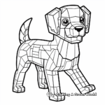 Realistic Minecraft Dog Coloring Pages for Adults 2