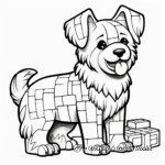 Realistic Minecraft Dog Coloring Pages for Adults 4