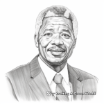 Realistic Nelson Mandela Coloring Pages for Adults 2