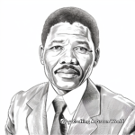 Realistic Nelson Mandela Coloring Pages for Adults 3