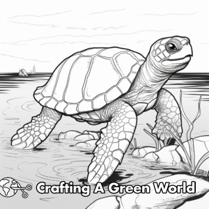 Realistic Sea Turtle Coloring Pages - Free &amp; Printable!