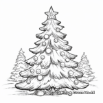 Realistic Pine Christmas Tree Coloring Sheets 4