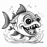 Realistic Piranha Coloring Pages 2