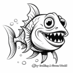 Realistic Piranha Coloring Pages 3