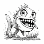 Realistic Piranha Coloring Pages 4