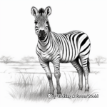Realistic Plains Zebra Coloring Pages 3