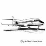 Realistic Private Jet Coloring Pages 1