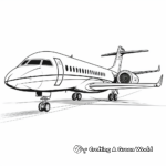 Realistic Private Jet Coloring Pages 3