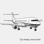 Realistic Private Jet Coloring Pages 4