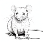 Realistic Rat Coloring Pages for Artists 1
