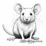 Realistic Rat Coloring Pages for Artists 3