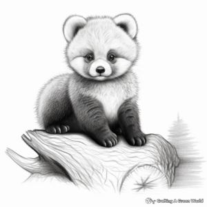 Realistic Red Panda Coloring Pages 2