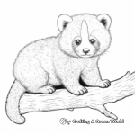Realistic Red Panda Coloring Pages 4