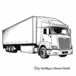 Realistic Refrigerator Semi Truck Trailer Coloring Pages 2