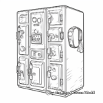 Realistic School Locker Coloring Pages for Teens 3