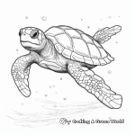 Realistic Sea Turtle Coloring Pages 2