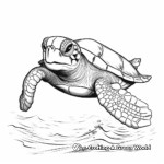 Realistic Sea Turtle Coloring Pages for Advanced Colorers 2