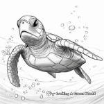 Realistic Sea Turtle Coloring Pages for Advanced Colorers 3