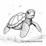 Realistic Sea Turtle Coloring Pages for Advanced Colorers 4