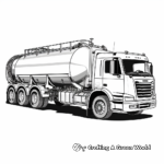 Realistic Septic Tanker Truck Coloring Scenes 2