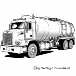 Realistic Septic Tanker Truck Coloring Scenes 3