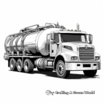 Realistic Septic Tanker Truck Coloring Scenes 4