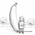 Realistic Single Banana Coloring Pages 1