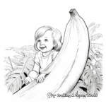 Realistic Single Banana Coloring Pages 2