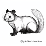 Realistic Skunk Coloring Pages 1
