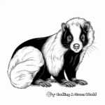 Realistic Skunk Coloring Pages 2