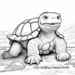 Realistic Snapping Turtle Coloring Pages 3