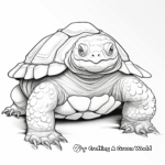 Realistic Snapping Turtle Coloring Pages 4