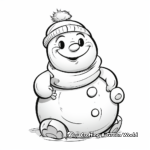 Realistic Snowman in a Blizzard Coloring Pages 3
