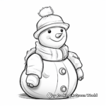 Realistic Snowman in a Blizzard Coloring Pages 4