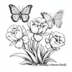 Realistic Spring Butterflies Coloring Pages 1