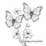 Realistic Spring Butterflies Coloring Pages 2