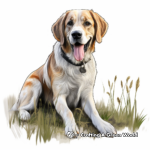 Realistic St Bernard Coloring Pages for Dog Lovers 4