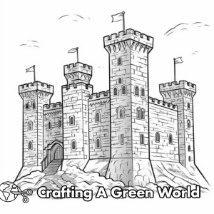 Castle Coloring Pages - Free &amp; Printable!
