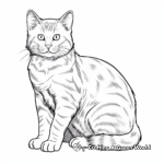 Realistic Tabby Cat Coloring Pages for Adults 1