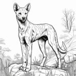 Realistic Tasmanian Tiger Coloring Pages 2