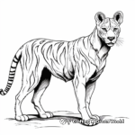 Realistic Tasmanian Tiger Coloring Pages 4