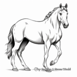 Realistic Thoroughbred Horse Coloring Pages 1