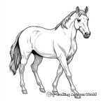 Realistic Thoroughbred Horse Coloring Pages 2