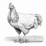 Realistic Turkey Farm Animal Coloring Pages 1