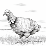 Realistic Turkey Farm Animal Coloring Pages 3
