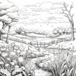 Realistic Wednesday Nature Scene Coloring Pages 2