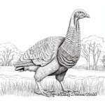 Realistic Wild Turkey Coloring Pages for Middle School 2
