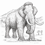 Realistic Woolly Mammoth Coloring Pages 2